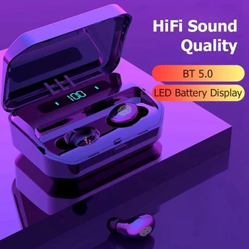 

G12 PRO TWS Touch-Controlled Earbuds Wireless Stereo Sound Earphones Bluetooth 5.0+EDR Sports Headset with Charging Box LED Batt
