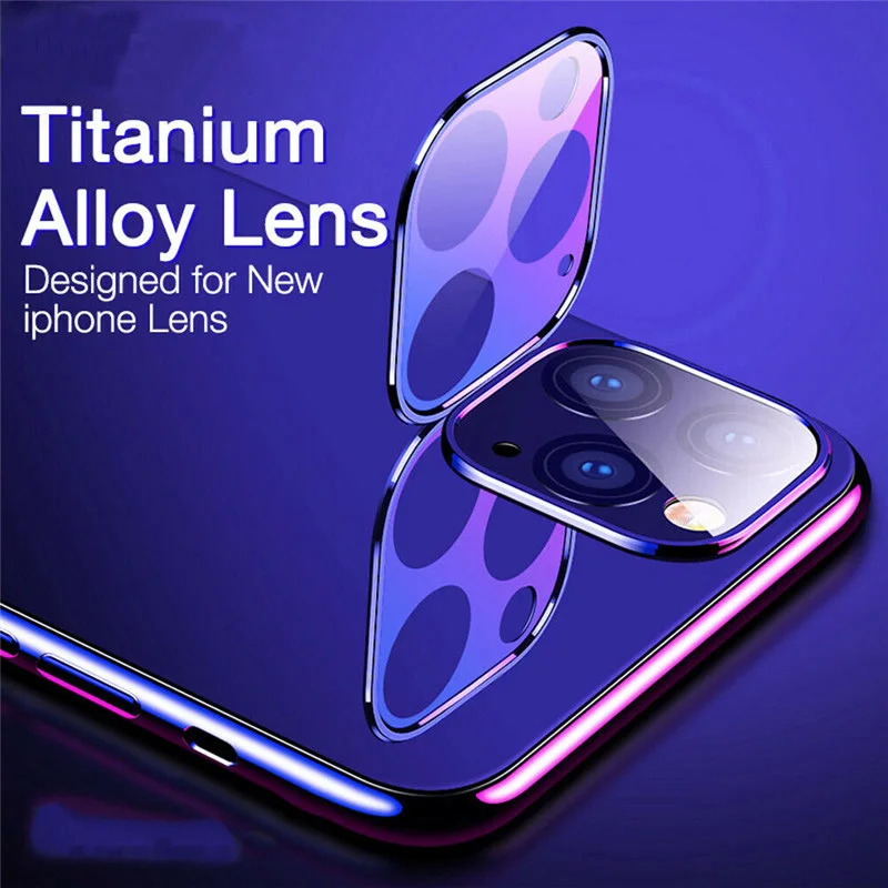 

For iPhone 11 Case Metal Practical Camera Lens Tempered Glass For iPhone 11 Pro Max Screen Protector Rear Protection Ring Film