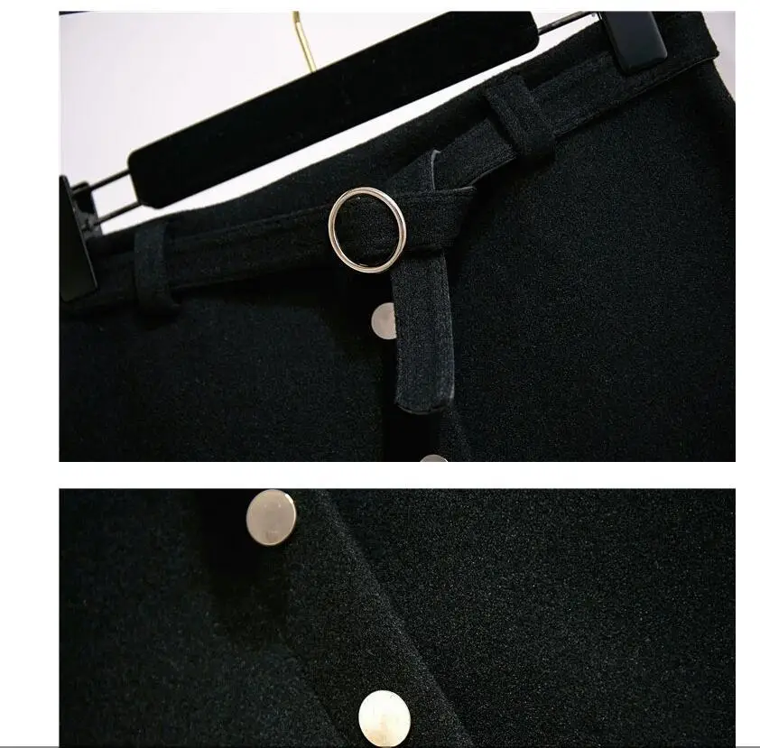 ICHOIX комплекты одежды в Корейском стиле из 2 предметов милый свитер+ черная мини-юбка Женский комплект из 2 предметов, комплект одежды для девочек зимний комплект с юбкой