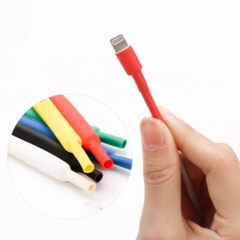 

3pcs Universal Heat Shrink Tube Saver Cover For iPhone Lightning Charger Cable USB Cord Protector New Wire Organizer