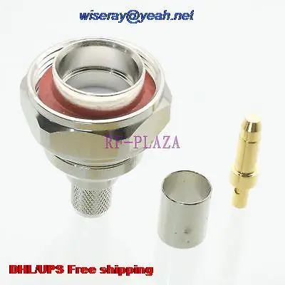 

DHL/EMS 50pcs Connector 7/16 DIN male crimp RG8 LMR400 RG213 RG165 RG393 cable Straight -A3