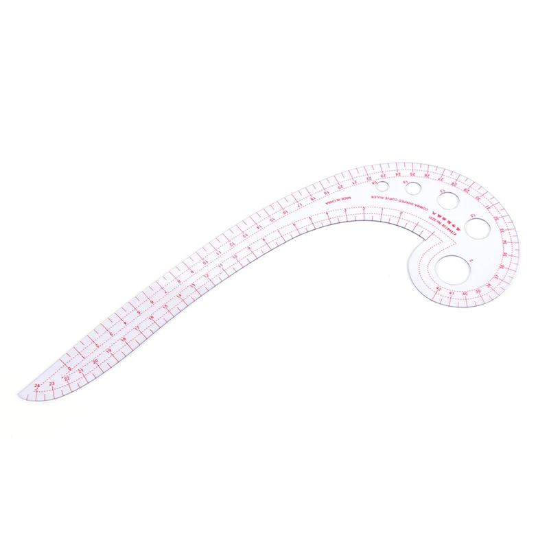 11.8" Long Comma Shaped Plastic Transparent French Curve Ruler hm 