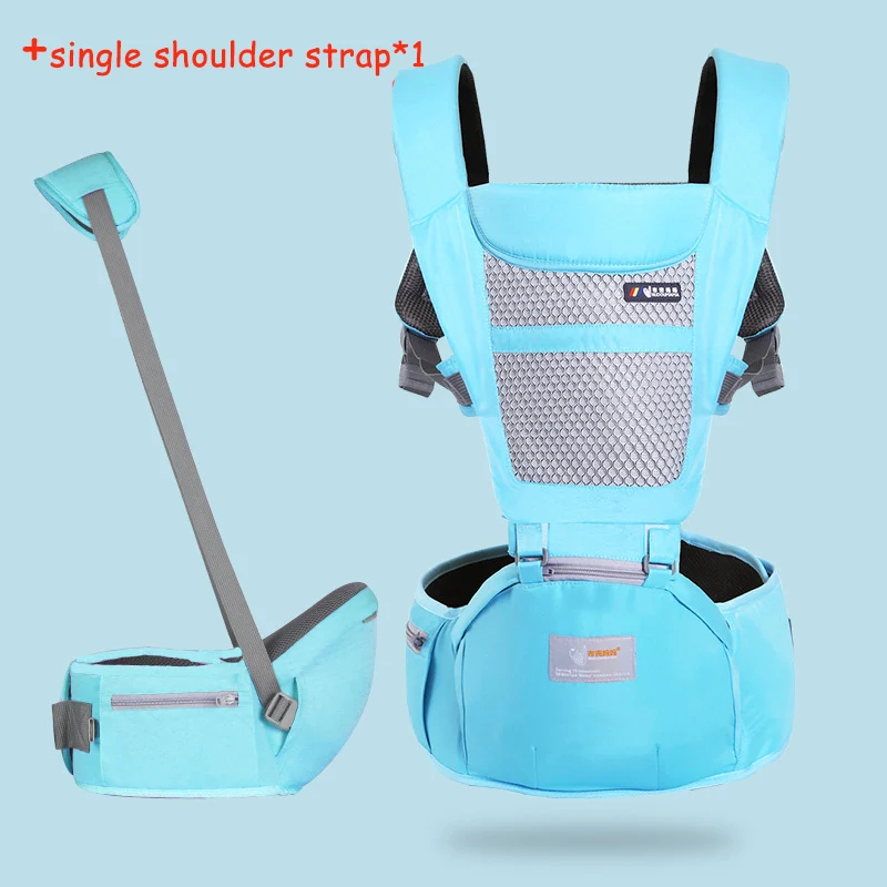 blue with strap Honeylulu Baby Carrier всесезонный слинг для новорожденных Многофункциональный кенгуру для ребенка эргономичный рюкзак эргорюкзак Hipseat - Цвет: blue with strap