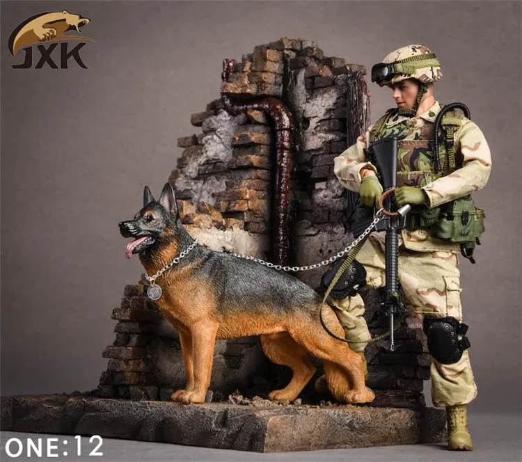 JXK 1/12 Пособия по немецкому языку овчарка для 6 дюймов фигурка героя «сделай сам»