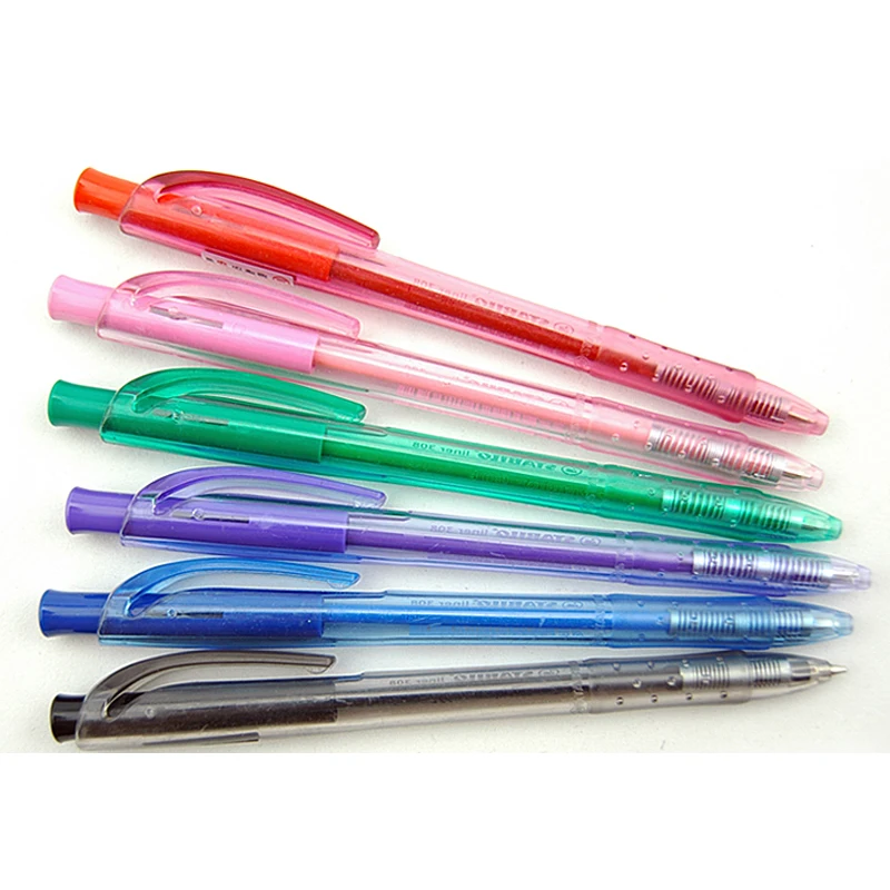 1 шт. STABILO 308 цветная шариковая ручка 0,38 мм ультра-тонкий наконечник Студенческая Тестовая кнопка Выдвижная шариковая ручка импортная офисная масляная ручка