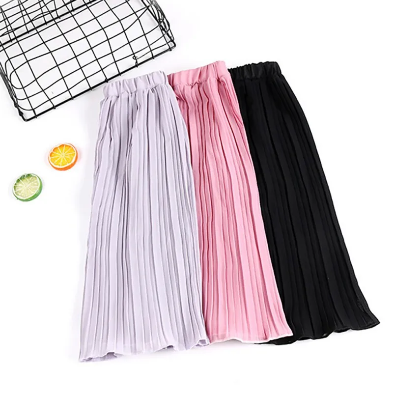 

WEIXINBUY Baby Girls Summer Wide Leg Pants Sports Casual Toddler Solid Pattern Short Trousers soft