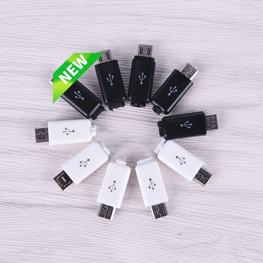 10 шт. 5 контактный разъем Micro USB Type A папа с пластиковой крышкой|Соединители| |