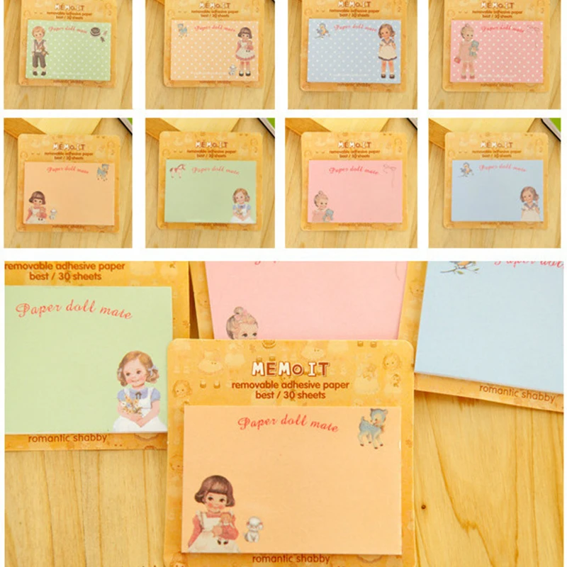 Милый Мишка блокнот для заметок Kawaii Sticky Notes блокнот канцелярский магазин Memopad стационарный планировщик вкладка индекс украшение офиса почтовая девушка