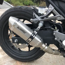35-51 мм moto rcycle выхлопная труба глушитель для мотоцикла побега с наклейкой и логотипом универсальный для большинства мото rcycle ATV Скутер Байк