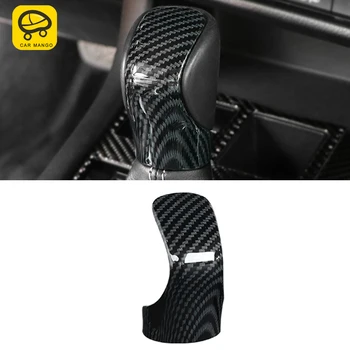 

CarMango For LEXUS NX200 NX300 ES200 RX300 RX200t IS Car Gear Shift Top Head Real Carbon Fiber Frame Trim Sticker Accessories