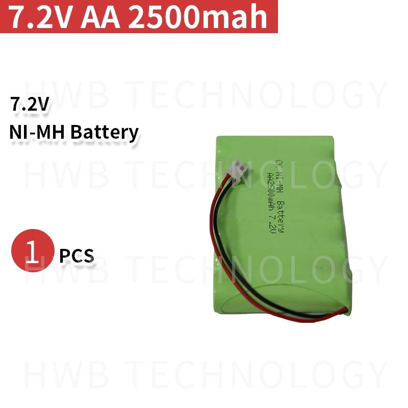 7,2 V AA Ni-MH 1800mAh аккумулятор аккумуляторные батареи с 2,54 разъемом