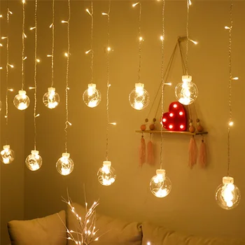 

Christmas Decorations For Home Curtain Fairy String LED Light Garland Xmas Light Christmas Tree Decor Navidad 2021 Ornament,Q