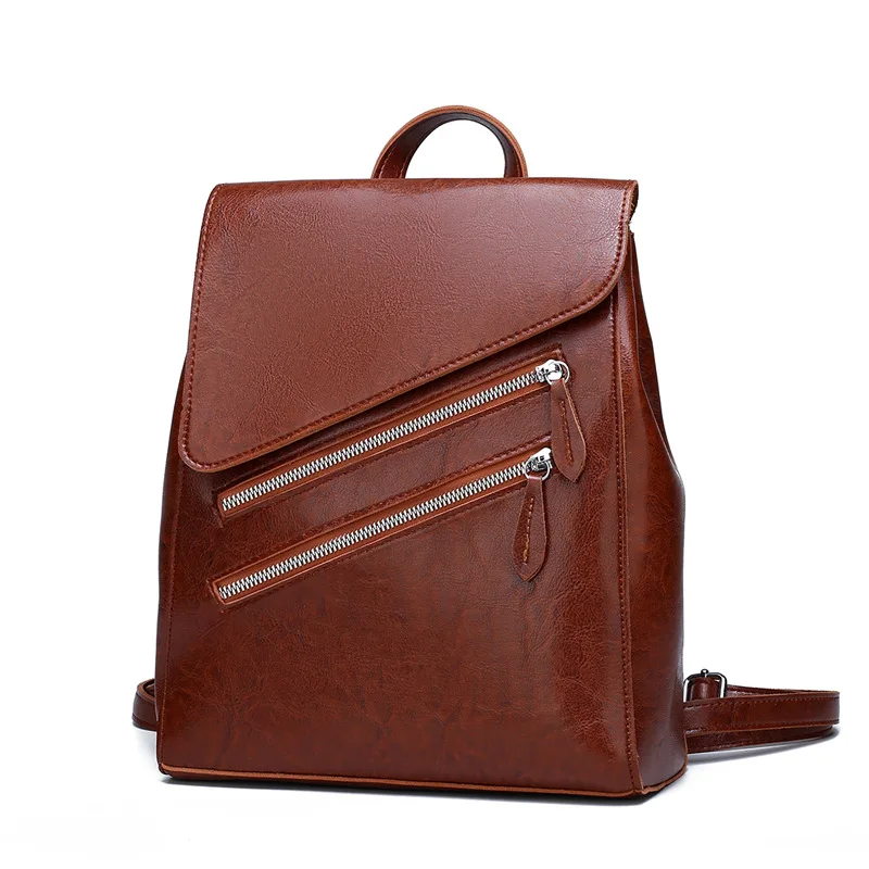 2020 Pu Women Backpack Solid Color School Bags for Girl New Luxury Big Large Capacity |