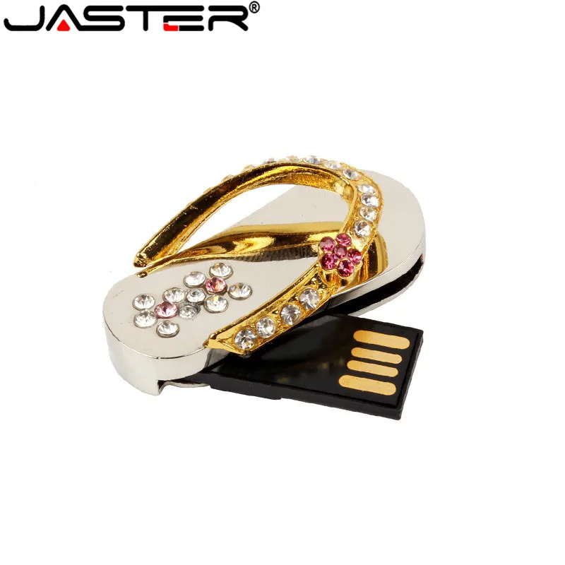 USB флеш накопитель JASTER металлический с кристаллами 4 64 Гб|USB флэш-накопители| |