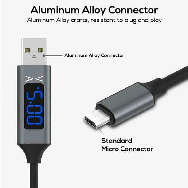 1 м usb type C Micro USB кабель для быстрой зарядки USB C кабель с светодиодный цифровым дисплеем кабель для мобильного телефона для Xiaomi huawei samsung