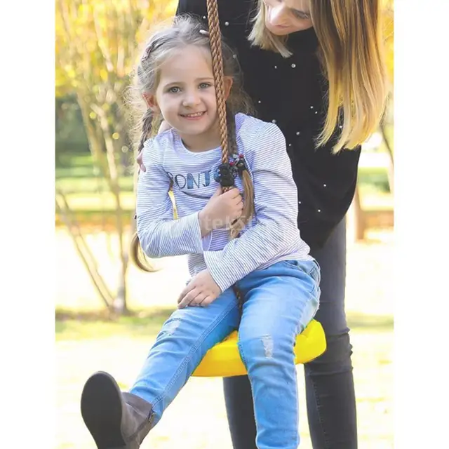 Kids Disc Swings Seat - Playground Swingset Accessories Outdoor for Kids - Trees House Outside Playset Toys 6