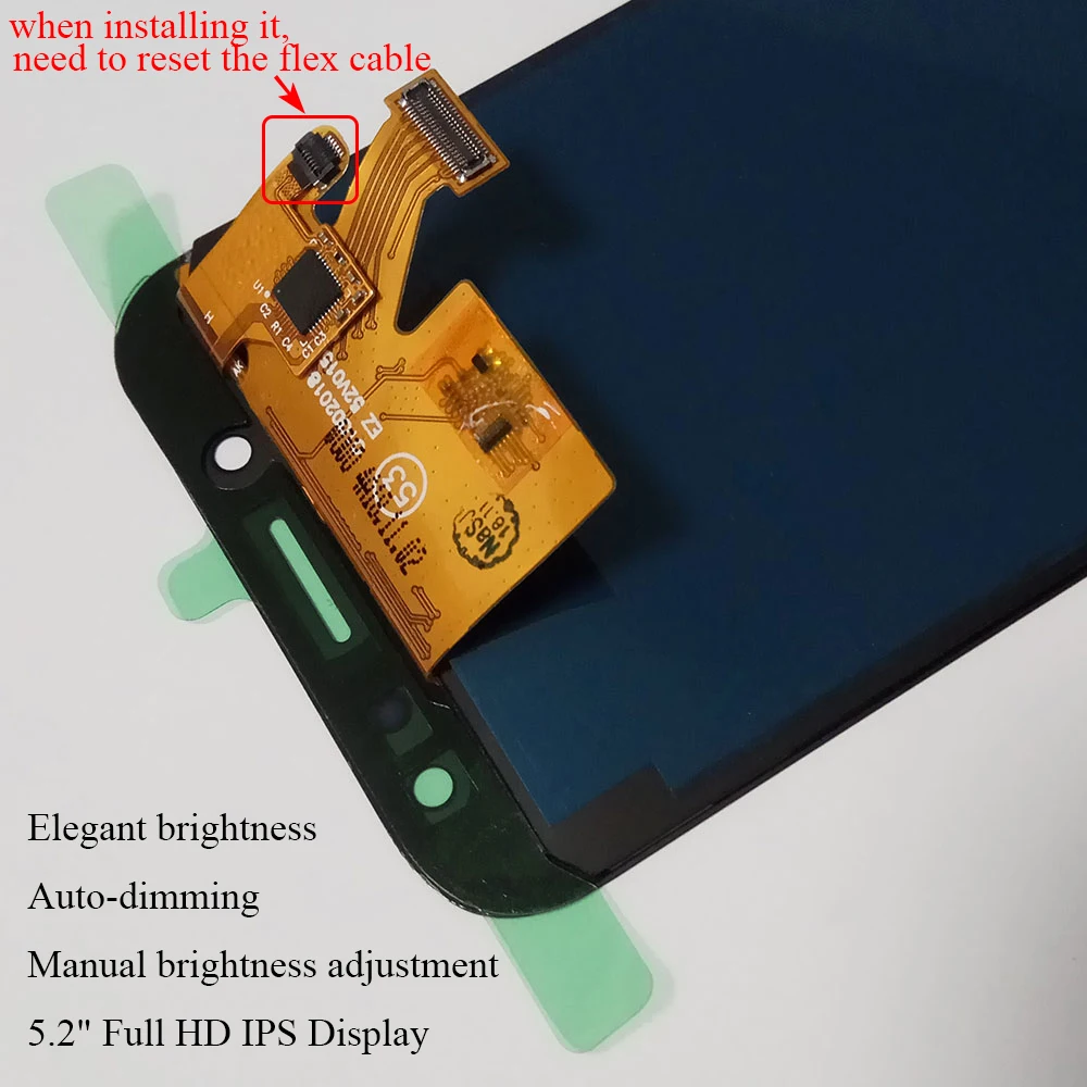 AMOLED LCD Replacement For Samsung Galaxy J5 2017 J530 J530F LCD Touch Screen Digitizer Assembly With Brightness Control Display (17)