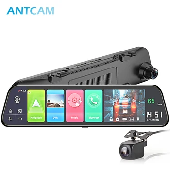 

Antcam 12 inch 4G Android 8.1 Car Rearview Mirror Dash Cam GPS Navigator ADAS 2G RAM 32G ROM 1080P Car Video Camera Recorder DVR