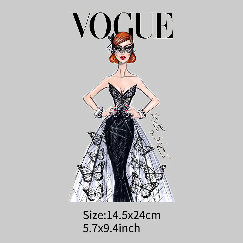 

VOGUE Beauty Iron-on Transfers Patches for Clothing Vinyl Thermo Stickers Applique Diy Heat Thermotransfer Cheap Clothes Stripes