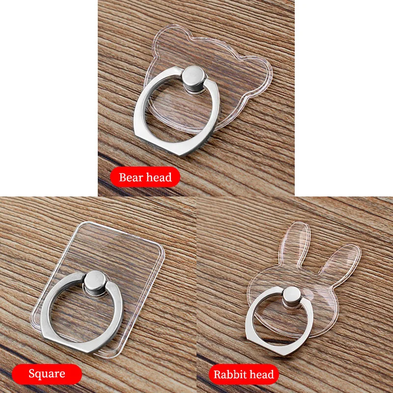 cell phone stand for desk Universal Stent Mobile Phone Holder Stand Finger Ring Magnetic For cute Cell Smart Phone Transparent holder for iphone XS MAX 8 iphone holder for tripod