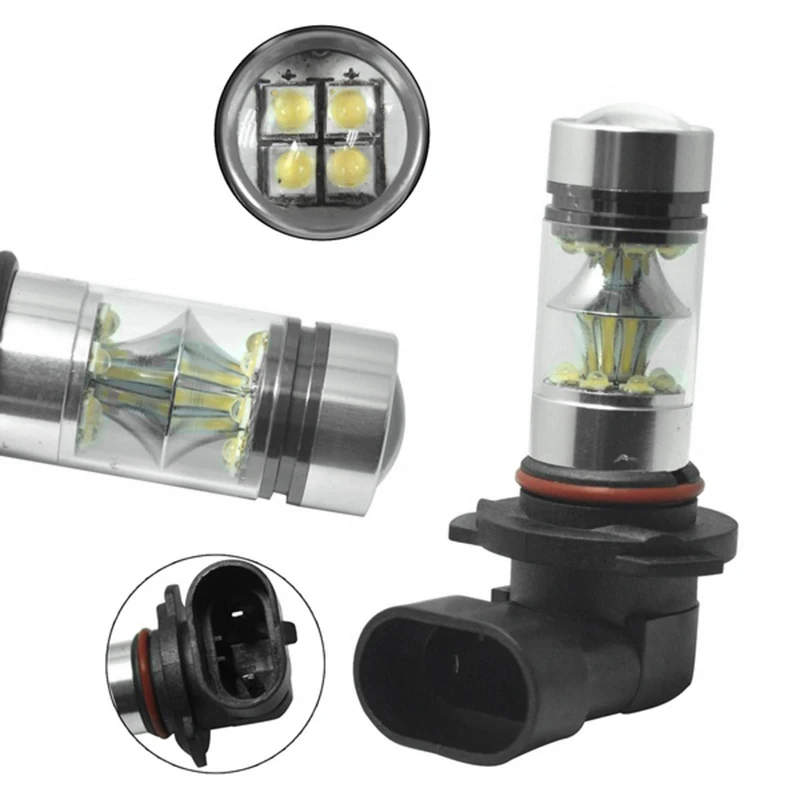 Новый 2X9005 H10 9145 100 Вт 6000 К Белый светодиодный Cree головной светильник лампы