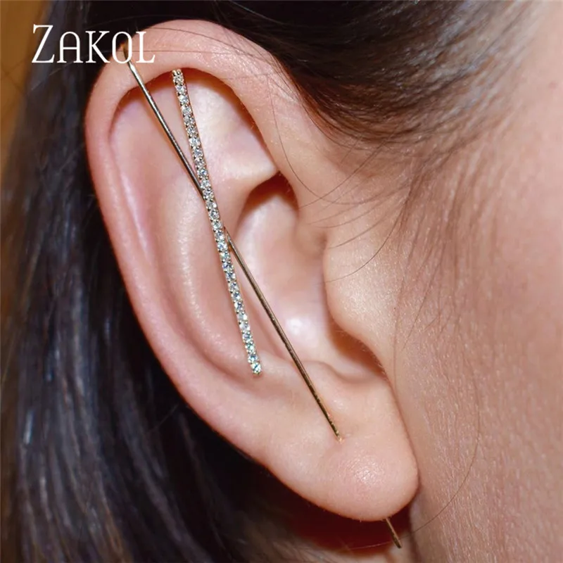 Stud-Earrings-Accessories Crystal Dinner-Dress Wedding ZAKOL Jewelry Cubic-Zirconia Women