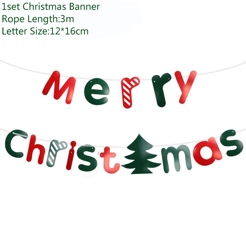 christmas banner1 Рождественские украшения для дома веселые рождественские воздушные Шары Баннер фото стенд реквизит счастливый год Декорации Navidad - Цвет: christmas banner1