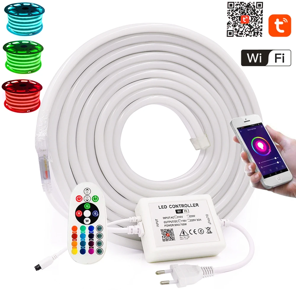 Connecteur électrique néon flexible LED 230V