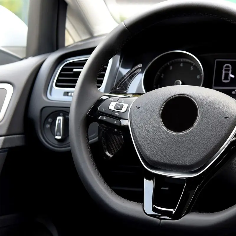 Carbon Fiber Steering Wheel Shift Paddle Extension For Volkswagen Golf 7 R