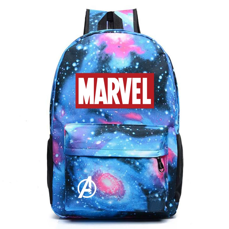 Школьная сумка с надписью Marvel Мстители для мальчиков и девочек, женский рюкзак, школьные сумки для подростков, холщовые мужские Студенческие рюкзаки