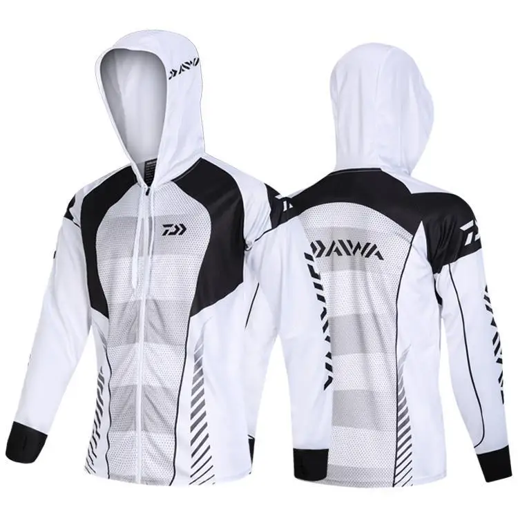 

New 2020 Daiwa Running Riding Fishing Clothes Men Fishing Clothings Windproof Zipper Jacket Anti-Mosquito Coat Fishing Jersey