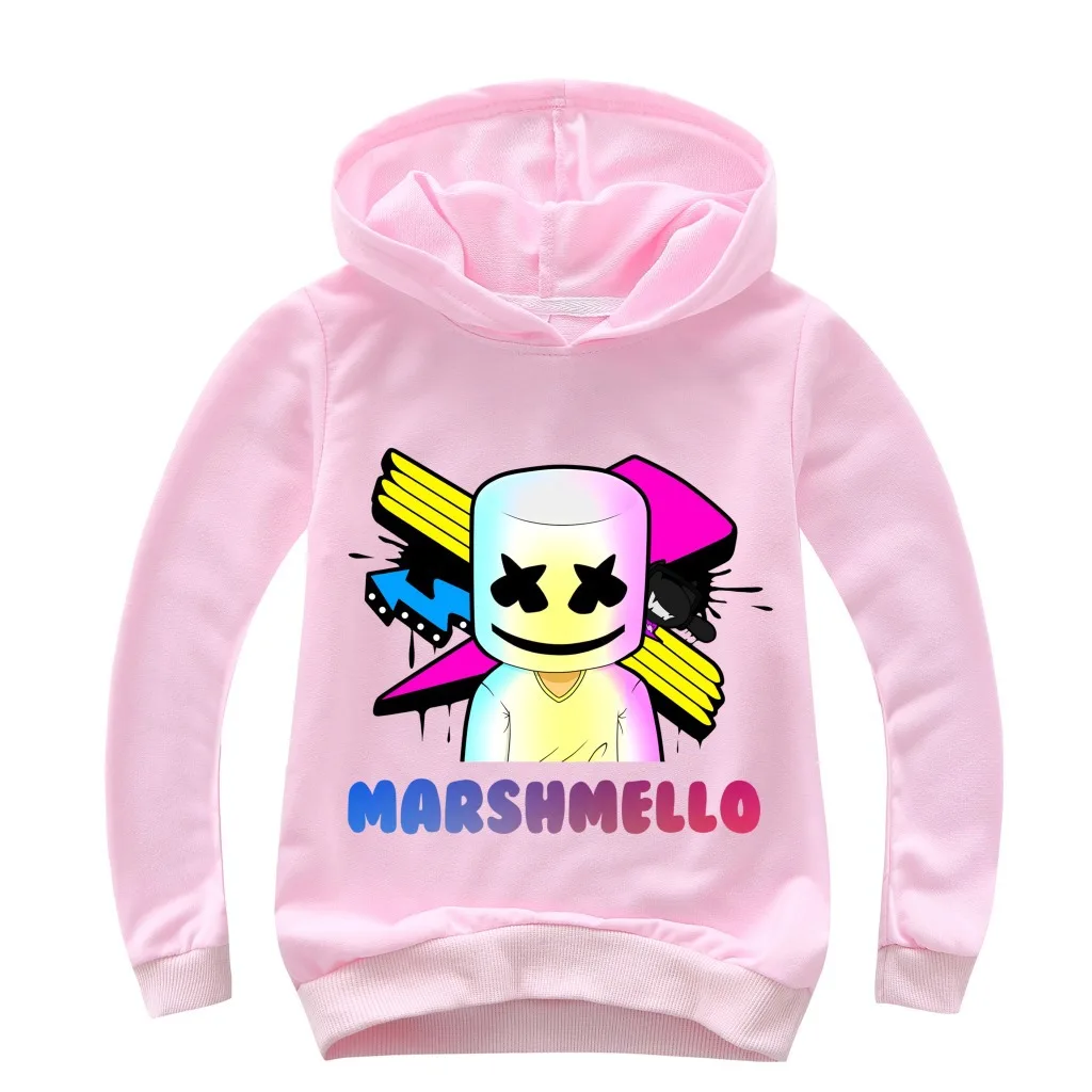 Стиль детской одежды Marshmello хлопок конфеты DJ мода пальто толстовка 0232