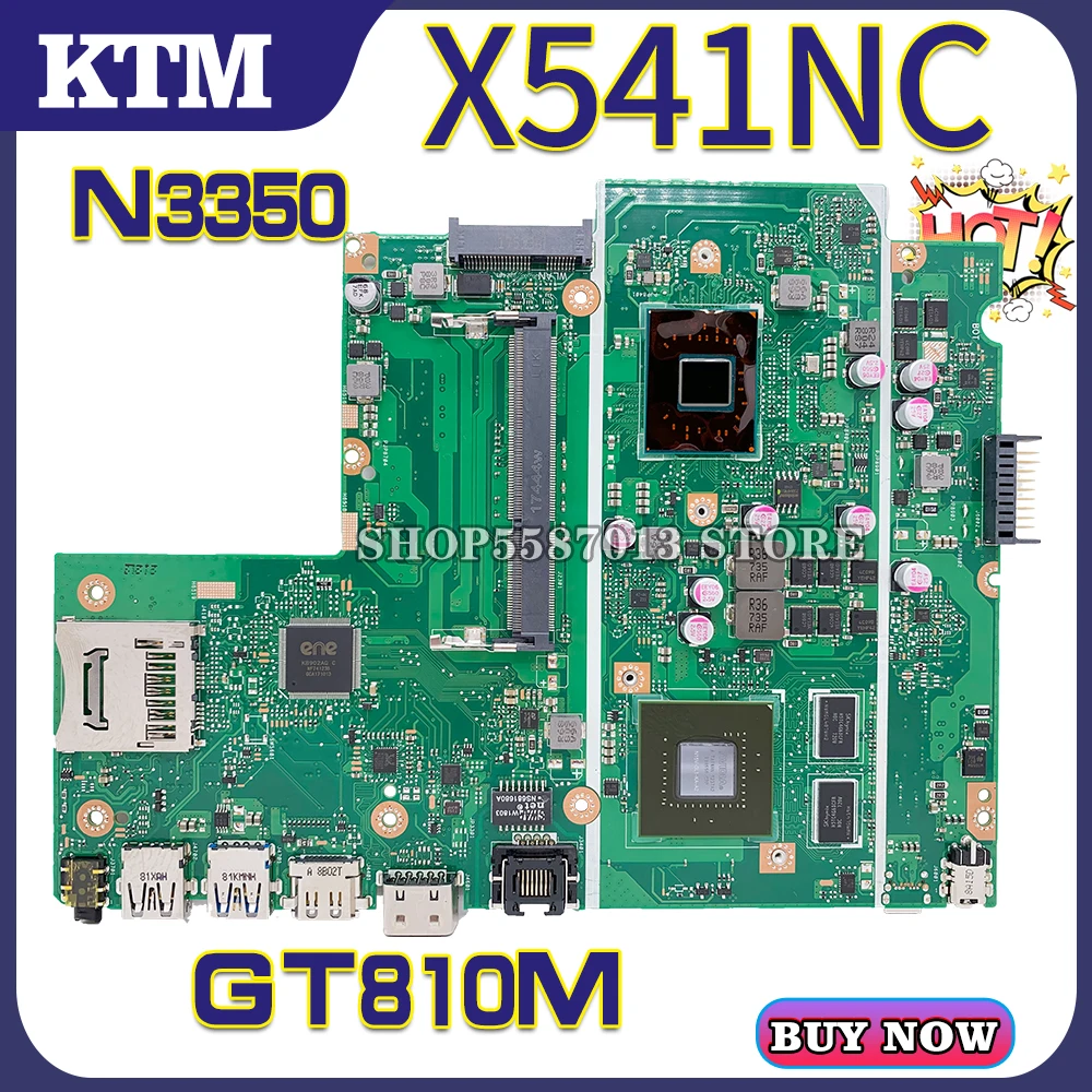 

X541N for ASUS X541NC A541N R541N F541N A541NC laptop motherboard mainboard 100% test OK N3350 cpu GT810M
