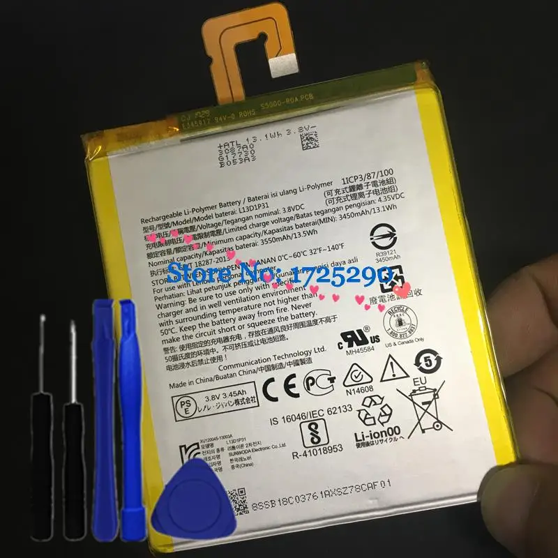 3550mAh L13D1P31 Battery For Lenovo Pad A3500 S5000 S5000-H tab3 7 TB3 710i 710F tab 2 A7 A7-30 A7-10F A7-20F | Мобильные телефоны