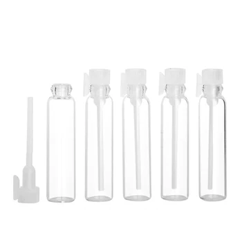 

20Pcs 1ml 2ml Small Sample Glass Empty Bottle Essential Oil Test Tube Vial Perfume Plastic Rod Dropper Bottle Mini Bottles