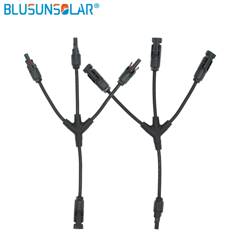 1 Pair MC4 Adapter Male Female Y Branch T Branch Connector Cable For Solar PanES