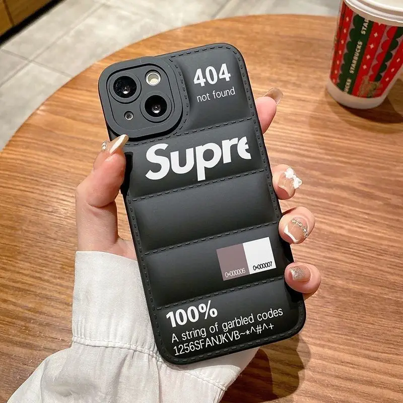 Роскошный чехол-пуховик для телефона iPhone 13 12 11 Pro Max XS XR X 8 7 Plus модный силиконовый