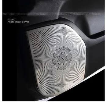 

For Lexus LX570 LX 570 Car Door Loudspeaker Sound Chrome Pad speaker Cover Trim Frame Sticker Interior decoration Accessories