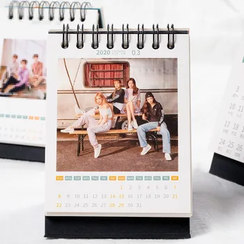 

2020 kpop new calendar around the year rat blackpink Korean current calendar desktop lisa rose jennie jisoo desk calenda k-pop