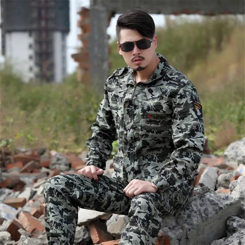 Color3 Высокое качество, маскировка, Мужская военная форма, армейский костюм, камуфляж, WW2, Мужская тактическая куртка, штаны, Мультикам, Боевой набор, костюмы - Цвет: Color3