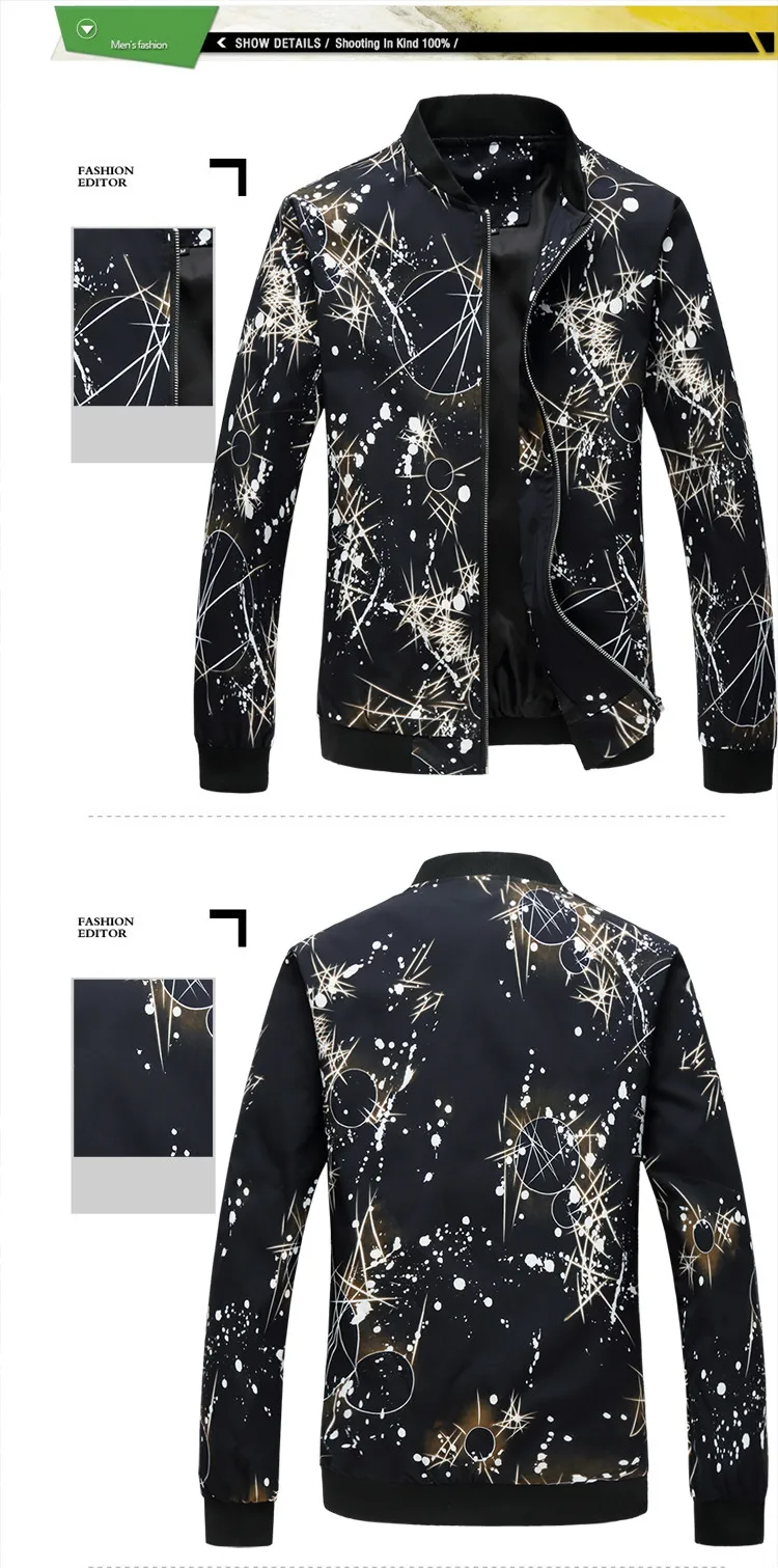Мужская повседневная куртка, Мужская новинка, Chaquetas Hombres Jaquetas Bomber, одежда с принтом, Мужская Модная приталенная куртка, Мужская Верхняя одежда большого размера плюс 6XL