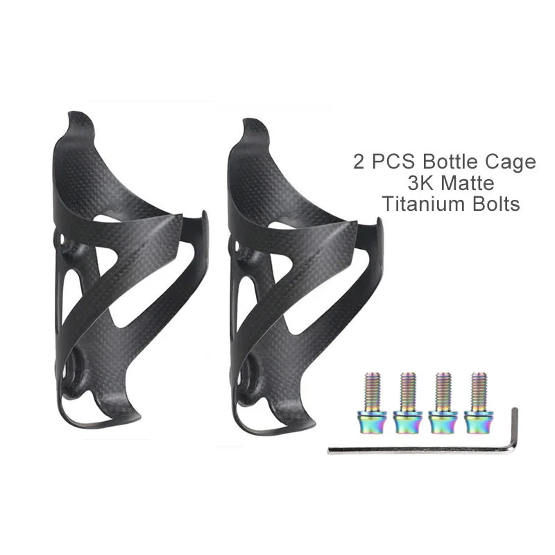 Matte 2 Ti Bolts Deemount 25 г карбоновая клетка для бутылок 3 к матовая отделка велосипедный держатель для бутылки с водой поставляется на выбор титановые болты - Цвет: Matte 2 Ti Bolts