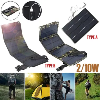 

2W/10W Portable Solar Panel Power Charger Kit with USB Output for DIY Crafts Phones