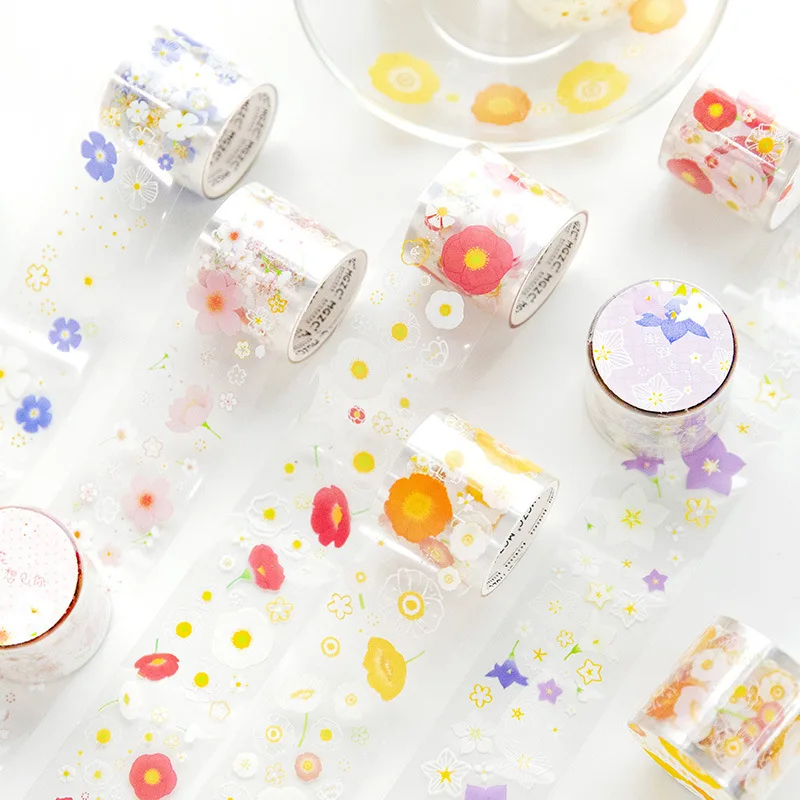 Pet Masking Tape Washi Tape Flower Floral Washi Tape Pet Masking