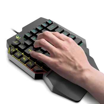 

Single Left Hand Keyboard Mechanical Feel Game Keyboard Mobile Tablet Laptop Gaming Keypad