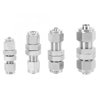 

Air fitting 304 Stainless Steel Two-Touch Air Fitting Hose Partition Pneumatic Connector for Machine