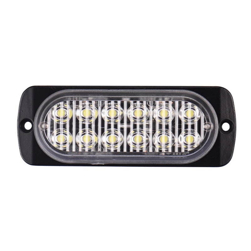 2X белый автомобиль 12 Led аварийный стробоскоп светильник комплект бар маркер вспышка Предупреждение льная лампа