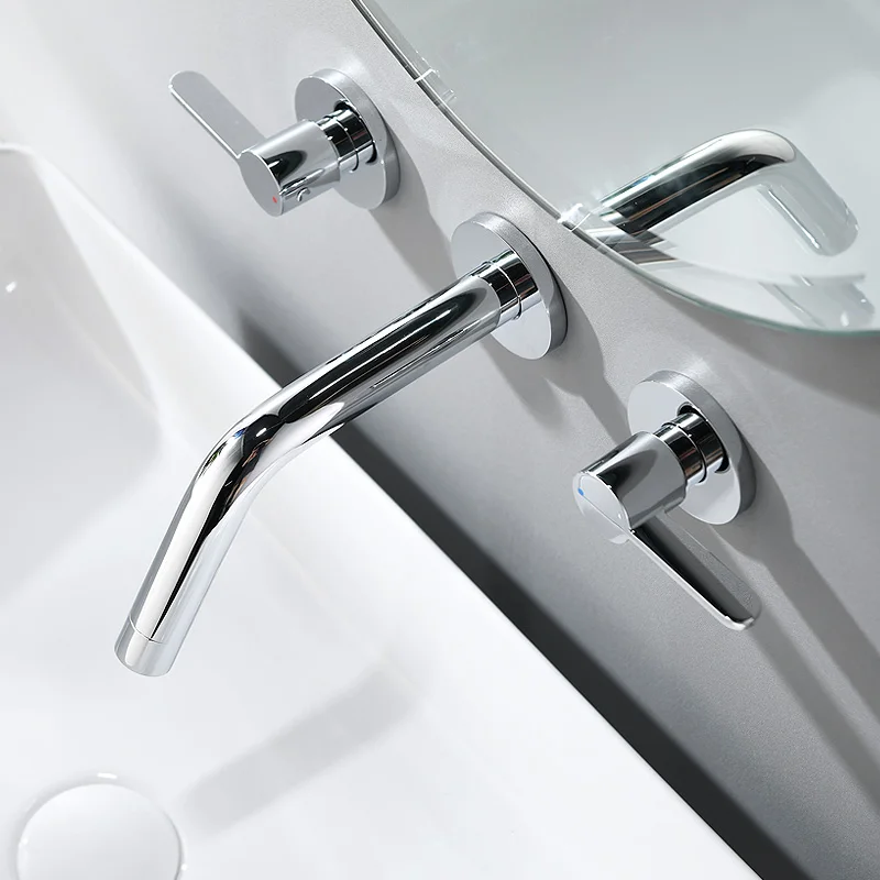 Beiluode настенный смеситель для ванной комнаты скрытый раковины с двумя ручками