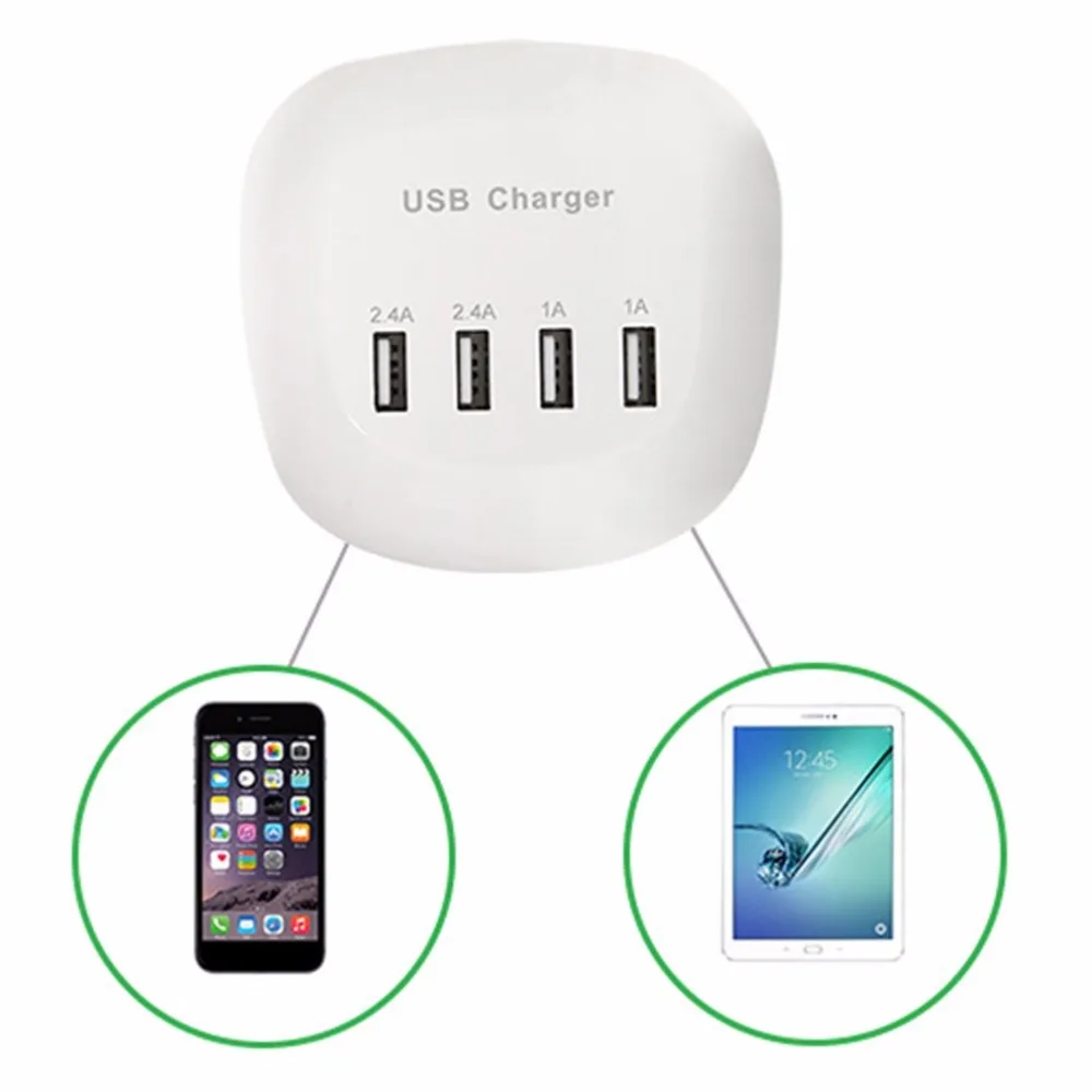 4 порта USB зарядное устройство для мобильного телефона Micro USB быстрая зарядка зарядное устройство для путешествий настенное зарядное устройство адаптер разъем универсальный для телефона