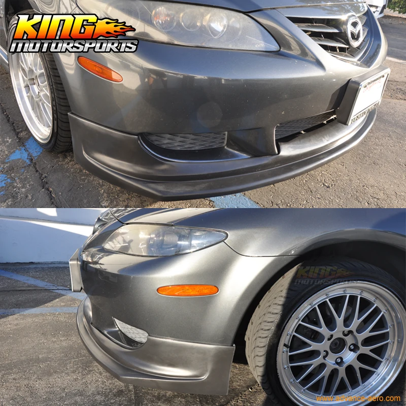 Fits 03 05 Mazda 6 Front Bumper Lip Spoiler Poly Urethane
